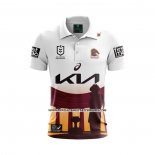 Camiseta Polo Brisbane Broncos Rugby 2024 ANZAC