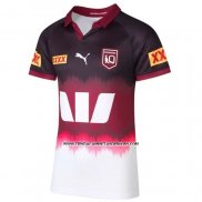 Camiseta Queensland Maroons Rugby 2024 Entrenamiento Blanco Fucsia